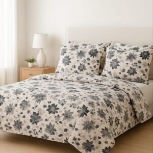 Zaree Floral King Size 3-Piece Bedsheet Set