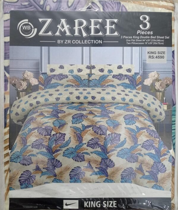 Zaree Premium King Size Bedsheet - Image 2