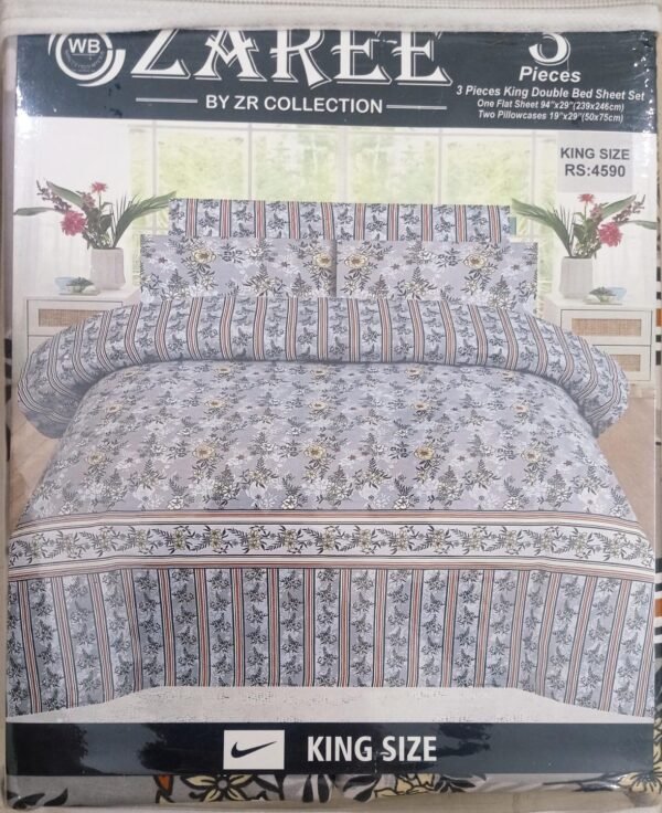 Zaree Premium King Size Bedsheet – Classic Charm - Image 2