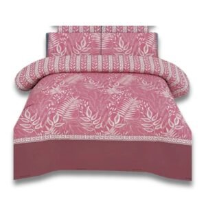 Zaree Premium King Size Bedsheet – Pink Floral Elegance