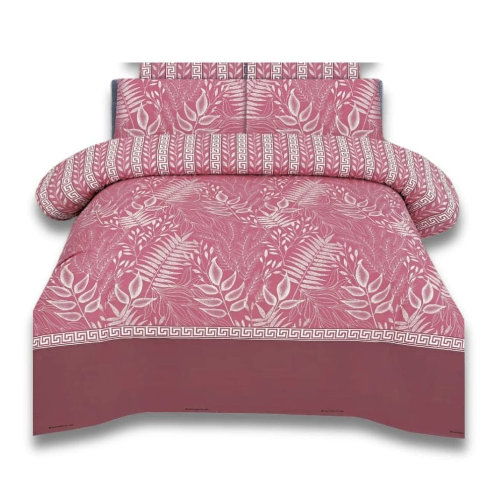Zaree Premium King Size Bedsheet – Pink Floral Elegance